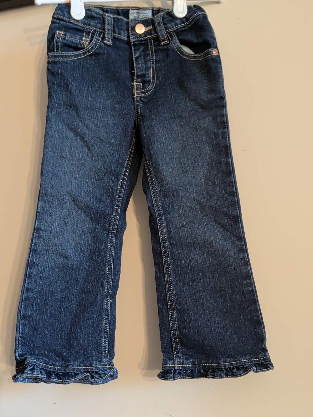 The Children's Place Dark Blue Ruffle Hem Jeans